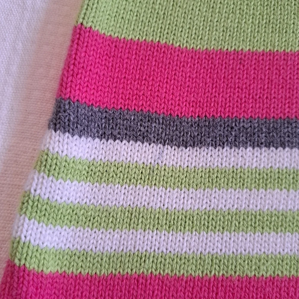 Gymboree girls size 8 cowl neck sweater dress Vguc, pink, green gray & white - Picture 4 of 5